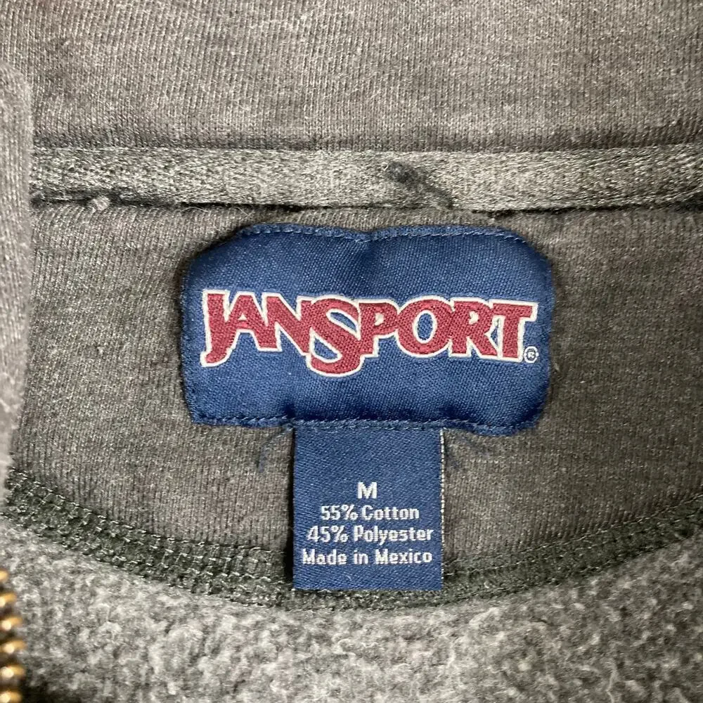 Jansport Sweater Mens Size‎ M Gray Pitt Panthers 1/4 Zip College Pullover